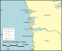 Figure 4. Map of the Coastal Vulnerability Index for the New York to New Jersey region.