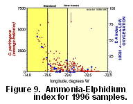 Figure 9 - Ammonia-Elphidium index for 1996 samples.