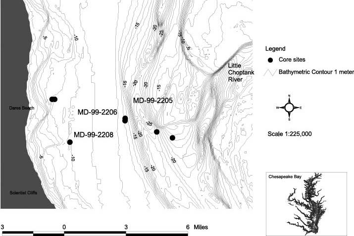 Figure 1.3. Parker Creek cores site areas