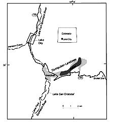 Figure 1. Location Map of Slumgullion landslide.