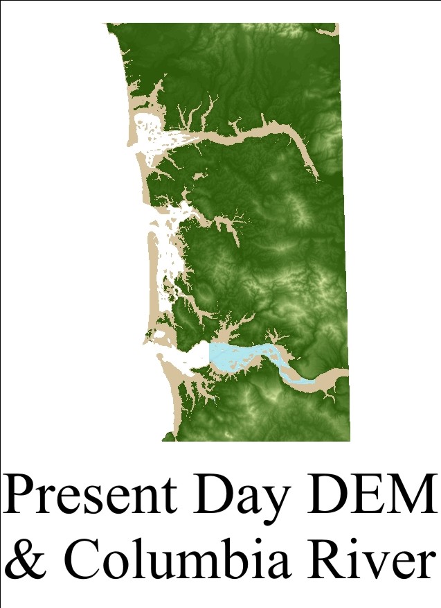 Present Day DEM and Columbia River