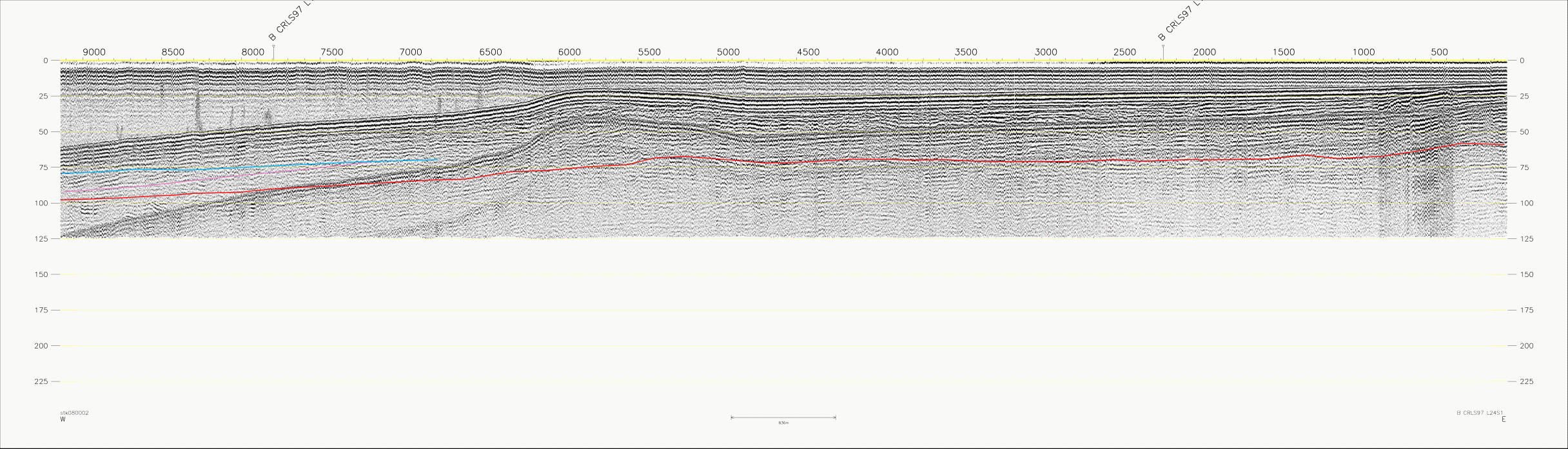 Seismic Reflection Profile,  Year and Line No.: 97L24s1 (345363 bytes)
