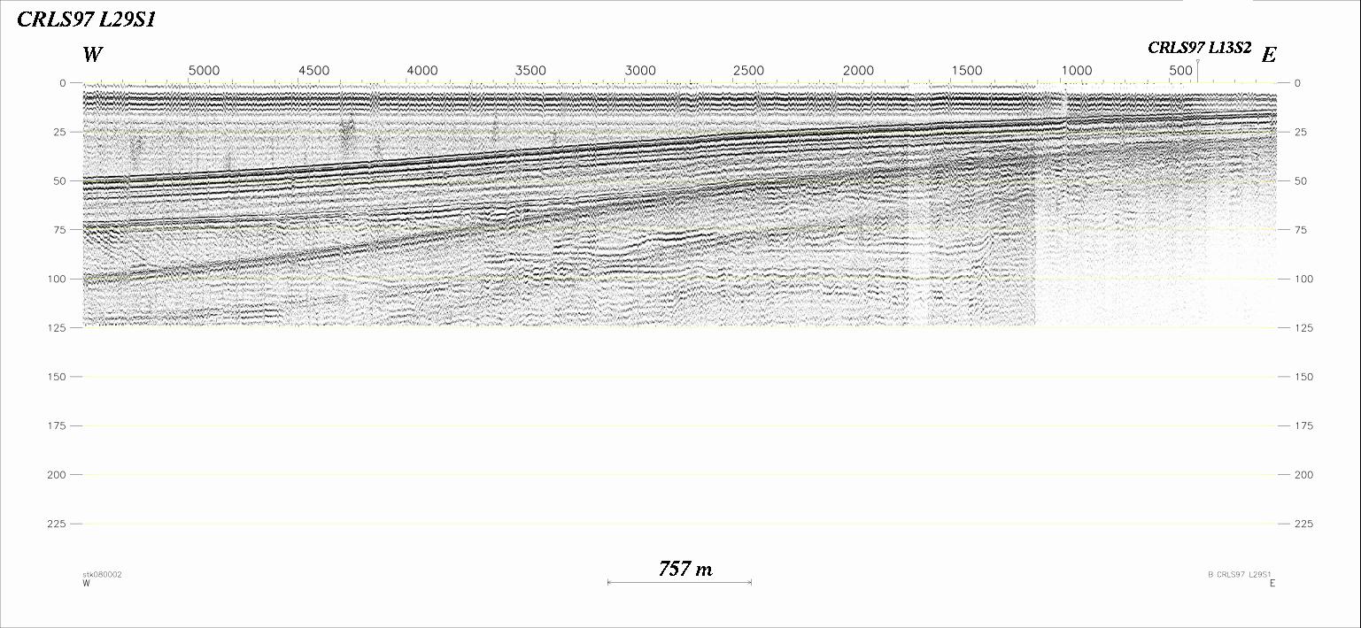 Seismic Reflection Profile Line No.: L29s1 (182713 bytes)