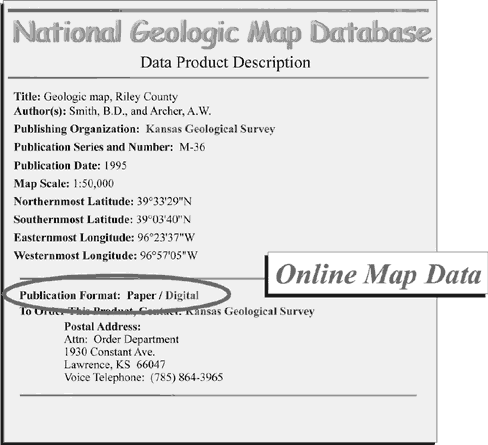 Available geologic map data