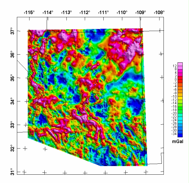 Arizona Isostatic Gravity Anomaly Map