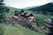 Figure 5. Home destroyed by the April 1998 El Niño-triggered Anzar Road landslide, 