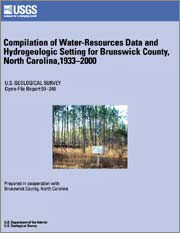 Cover photograph: Ground-water-level monitoring well BR-107 in Brunswick County, North Carolina (photograph by J.M. Fine, USGS).