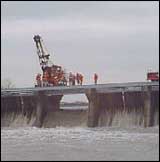 Opening of the Bonnet Carré Spillway on March 17, 1997.