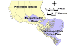 Geomorphic Regions of Lake Pontchartrain Basin.
