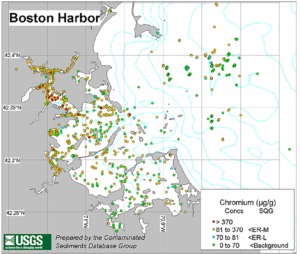 Chromium in Boston Harbor