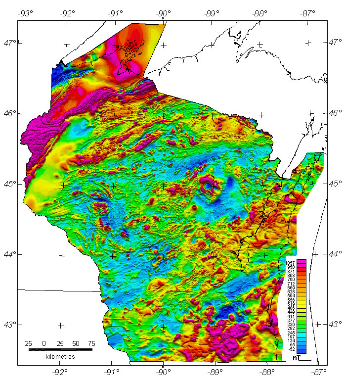 Wisconsin Composite Aeromagnetic Anomaly Map