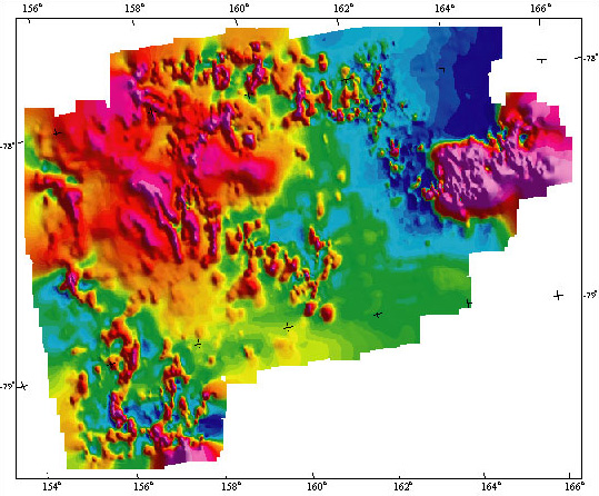 Colorful magnetic map of the Skelton Neve