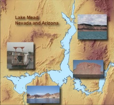 Images of Lake Mead, Nevada and Arizona.