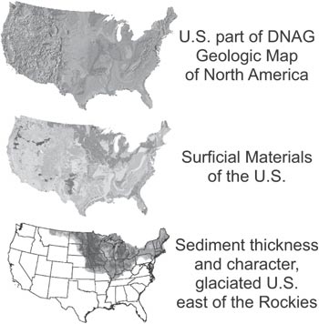 Regional maps whose compilation and/or GIS development is supported by the NGMDB. For a more complete explanation, contact Dave Soller at dsoller@usgs.gov.