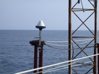 Photo 4. GPS Antenna on Bridge Deck.