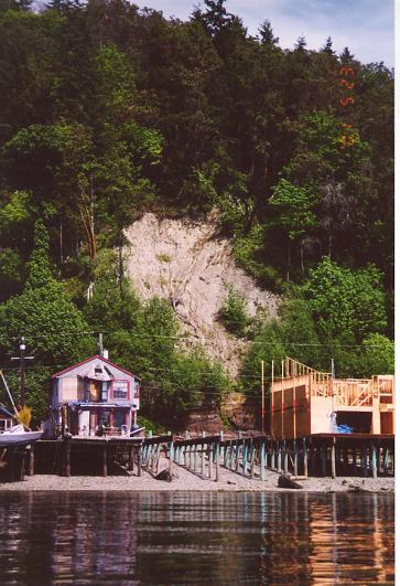 Salmon Beach house, destroyed by landslide.