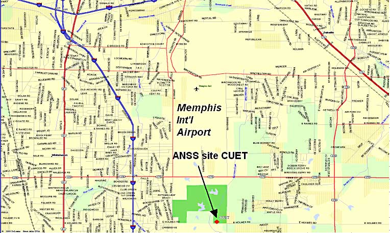 Map of ANSS site CUET.