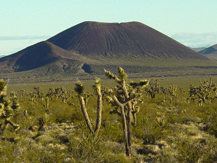[ rills on a cinder cone in the north central 
                   Mojave, USGS ]