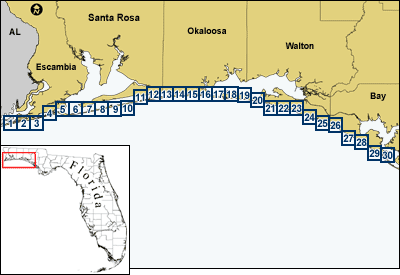 Index Map for Coastal Classification Maps.