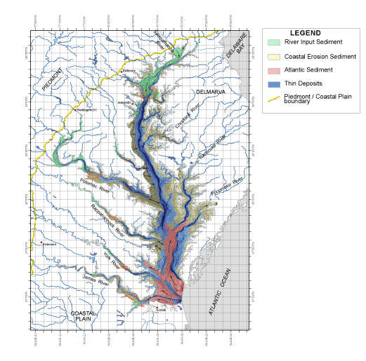 Image of the sediment source map for Chesapeake Bay