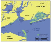 Figure 1. Location of Gateway National Recreation Area in New York and New Jersey.