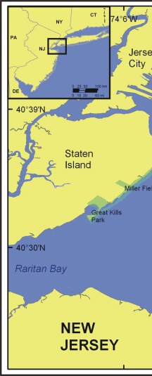 Figure 1.   Location of Gateway National Recreation Area in New York and New Jersey.