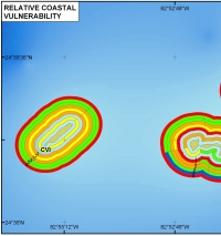 Figure 11. Relative Coastal Vulnerability for Dry Tortugas National Park. 