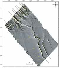 Figure 3. Map showing shaded-relief image of the sea floor.