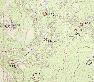 USGS topographic map showing selected control point locations. For a more detailed explanation, contact Kent Brown at kentbrown@utah.gov.