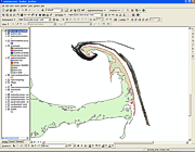 ArcMap project view.