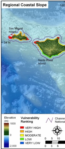 Figure 10. Regional coastal slope for Channel Islands National Park.