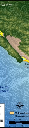 Figure 11. Relative Coastal Vulnerability for Golden Gate National Recreation Area. 