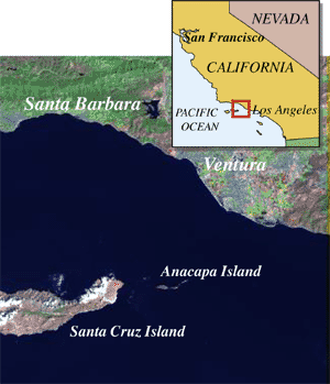 Northeastern Channel Islands survey site map