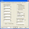 image of initial settings processing parameters
