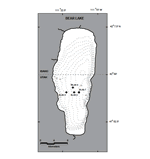 thumbnail image of figure 1 in report: map of Bear Lake showing bathymetry
