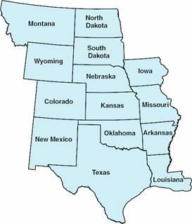 Index map of central states: &