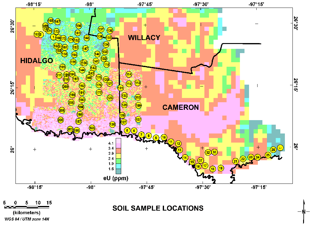 Image of map showing soil sample locations
