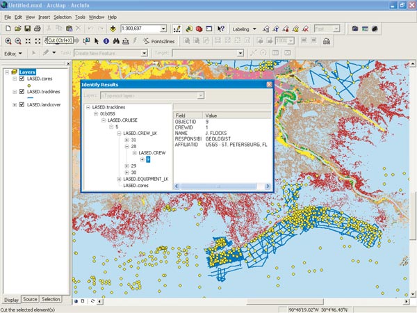 Display of LASED geodatabase using ArcMap