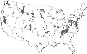 Index map of the USGS series Geologic Atlas of the United States