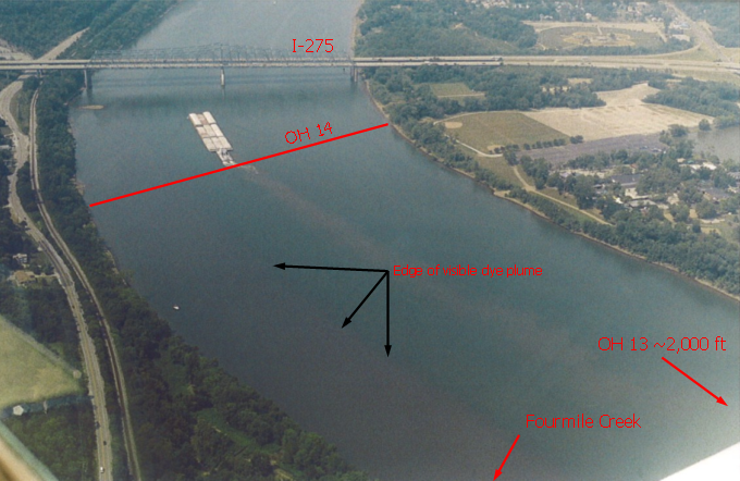 Photograph of the Ohio River near California, Ohio, taken 08/02/05 at approximately 15:00 EDT