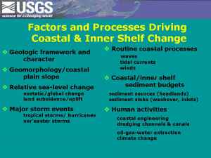 Slide 2. Coastal change is driven by many factors, including local geology, geomorphology, sea-level change and weather.