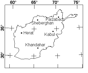 Afghanistan Base Station Locations