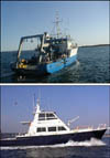 Figure 3.1.Photographs of the RV Connecticut (top) and the RV Ocean Explorer, both used for mapping surveys in this project.
