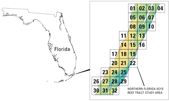 Northern Florida Keys Reef Tract Tile Map