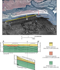Figure 4.6. Shoreface geology along the northern Grand Strand at Waites Island.