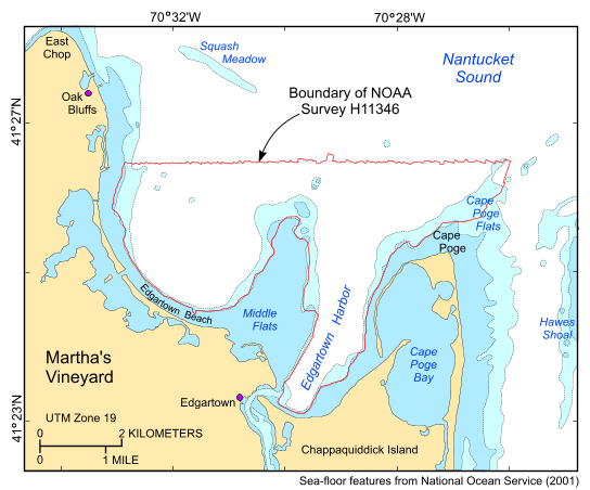 Figure 2, index map of Edgartown Harbor. 