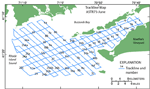 Figure 4. Map of tracklines from cruise ASTR75-June in eastern Rhode Island Sound.