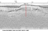 Thumbnail of a seismic image with vibracore location, and link to larger image
