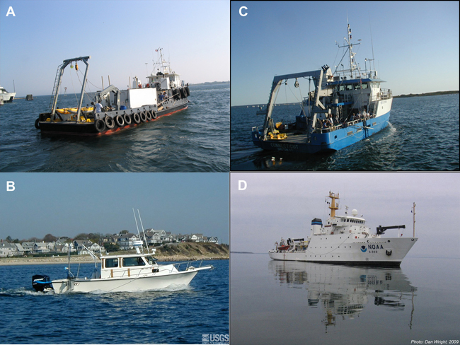 Figure 3, photographs of four research vessels.