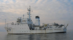 Thumbnail image of figure 3 and link to larger figure. A photograph showing the research ship used in this study. 